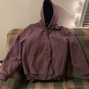 Carhartt Mauve/Purple Hooded Zip Sweatshirt